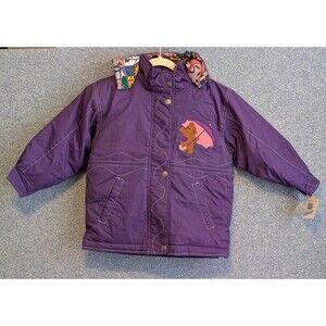 VTG 90s Y2K Girls Size 4T Whimsy Purple Insulated Winter Jacket Climate Control